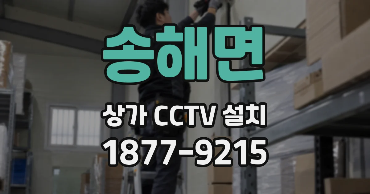 송해면 상가 CCTV 설치