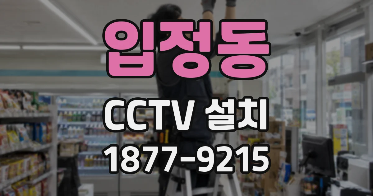 입정동 CCTV 설치