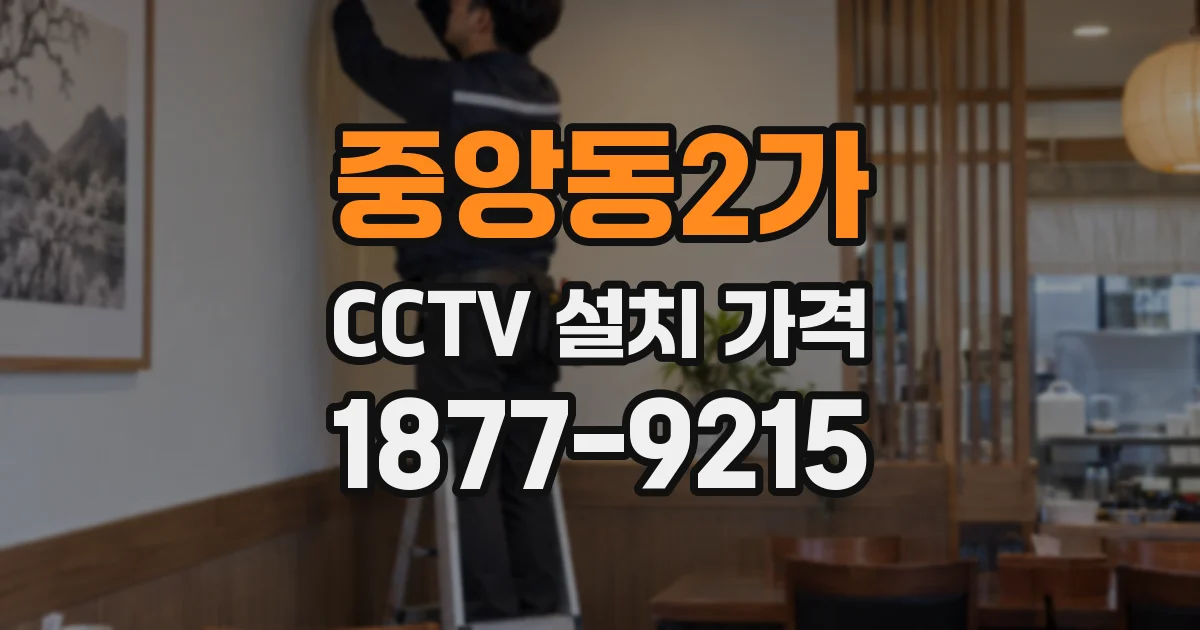 중앙동2가 CCTV 설치 가격