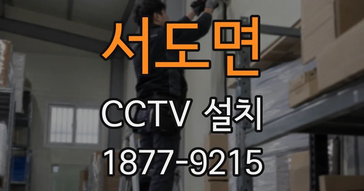 서도면 CCTV 설치