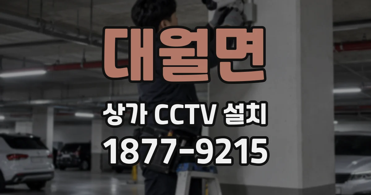 대월면 상가 CCTV 설치