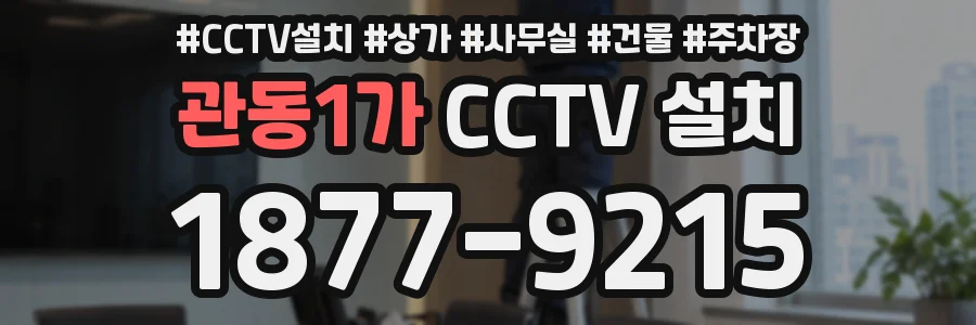 관동1가 CCTV 설치