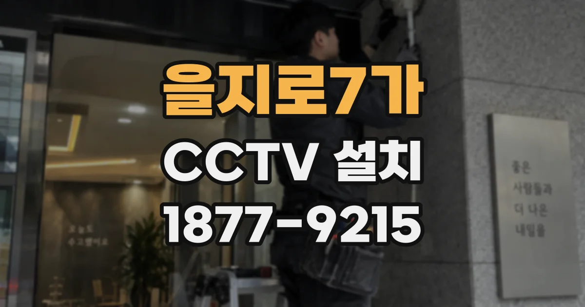 을지로7가 CCTV 설치