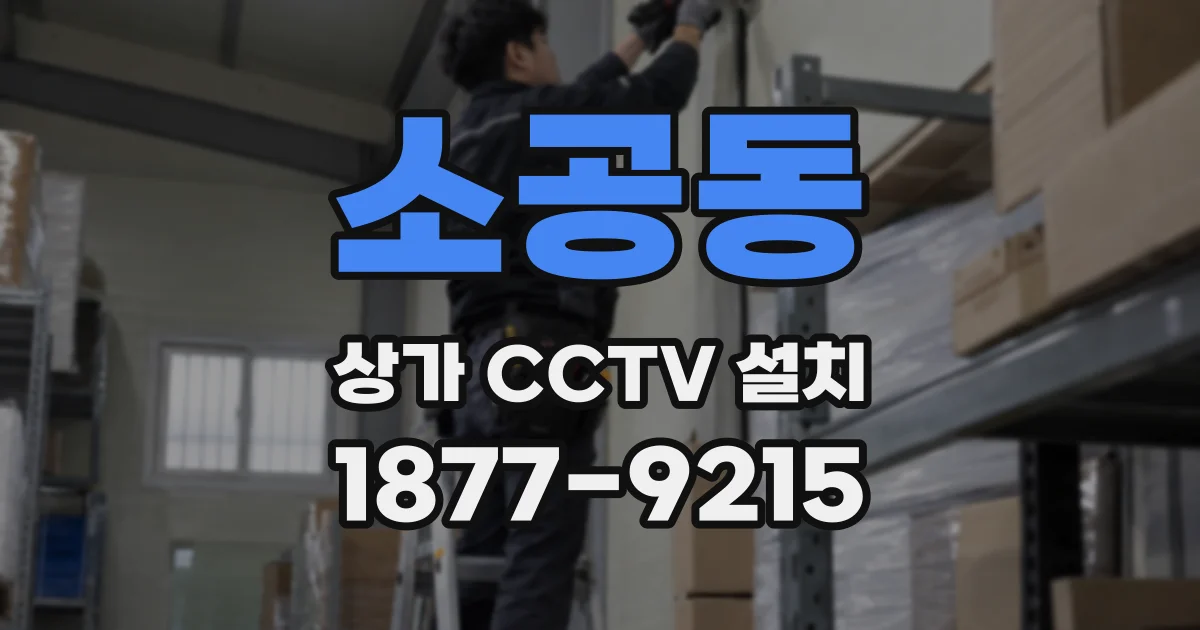 소공동 상가 CCTV 설치