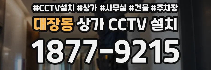 대장동 상가 CCTV 설치