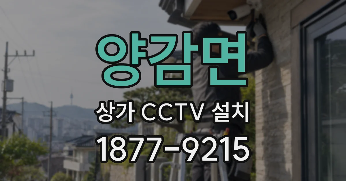양감면 상가 CCTV 설치