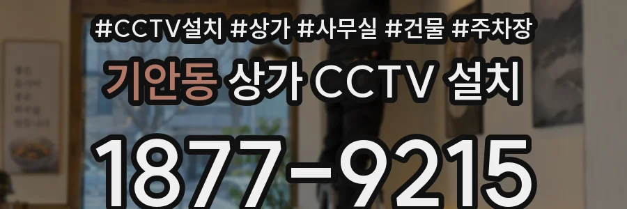 기안동 상가 CCTV 설치
