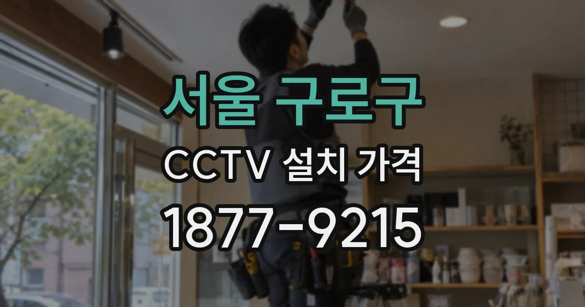 서울 구로구 CCTV 설치 가격