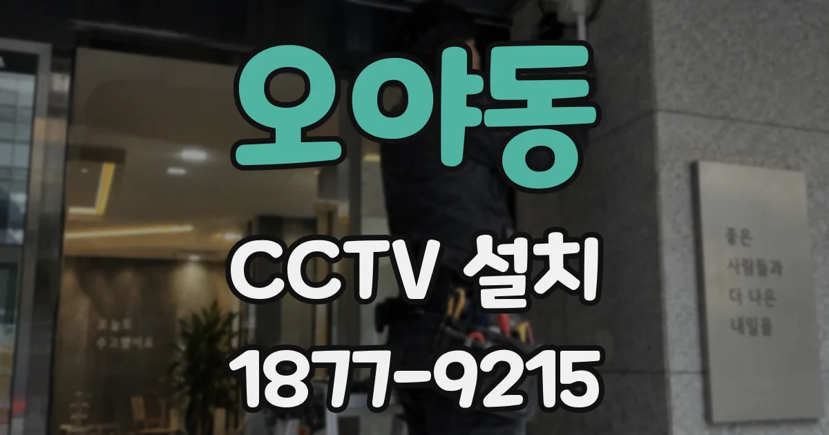 오야동 CCTV 설치