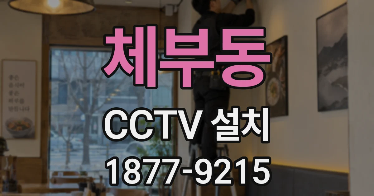 체부동 CCTV 설치
