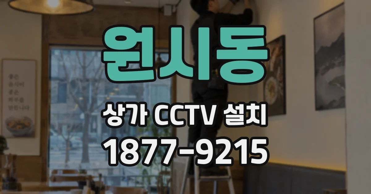 원시동 상가 CCTV 설치