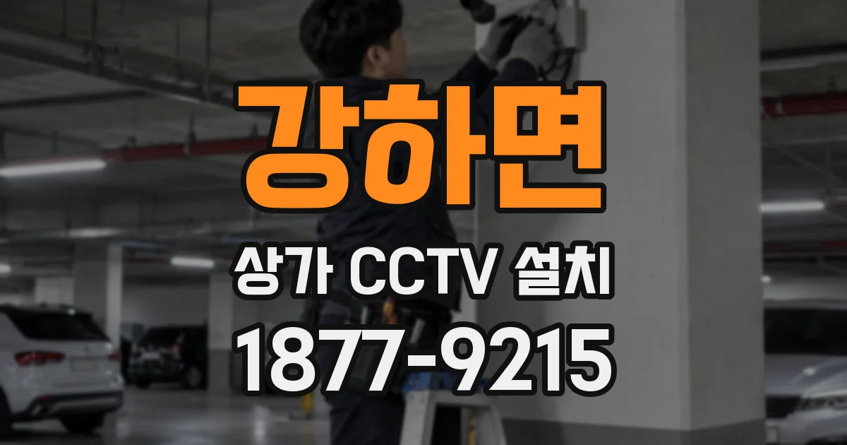 강하면 상가 CCTV 설치