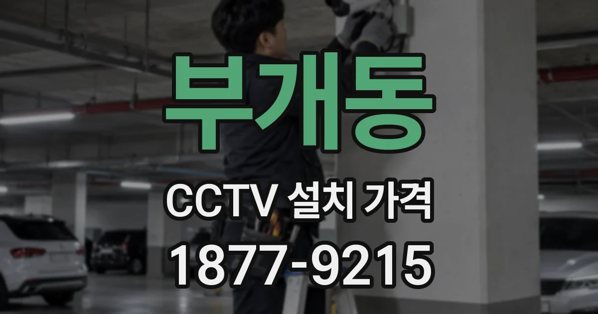부개동 CCTV 설치 가격