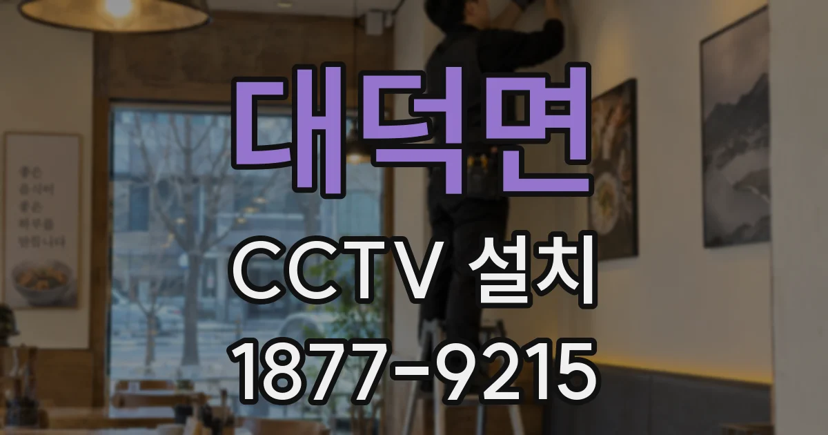 대덕면 CCTV 설치