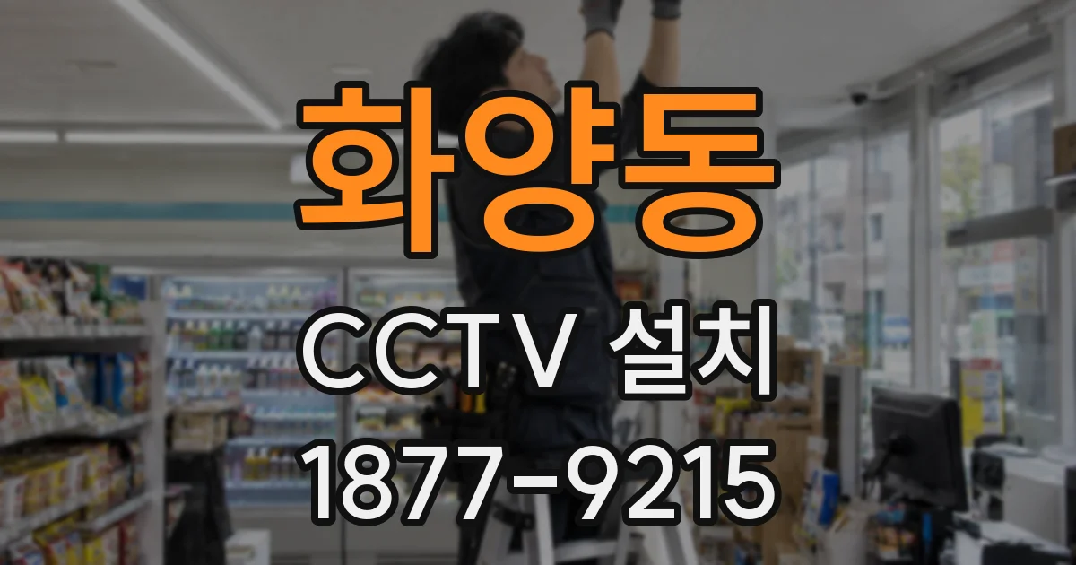 화양동 CCTV 설치