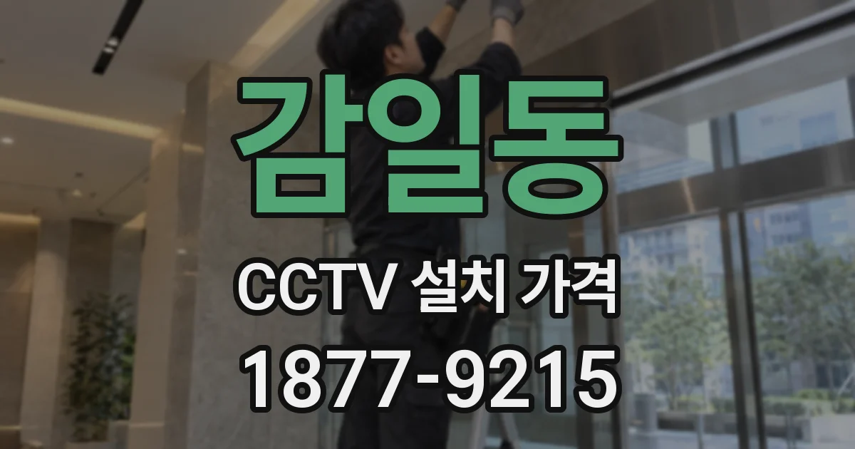 감일동 CCTV 설치 가격