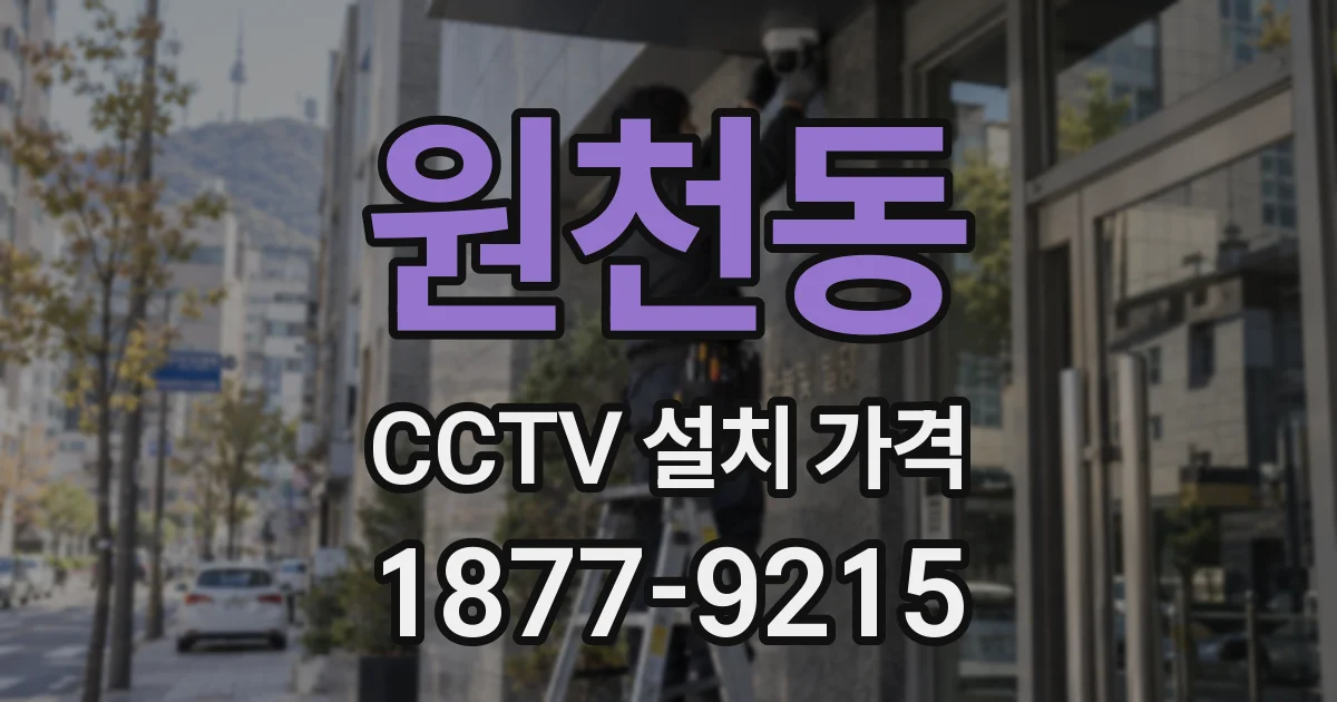 원천동 CCTV 설치 가격