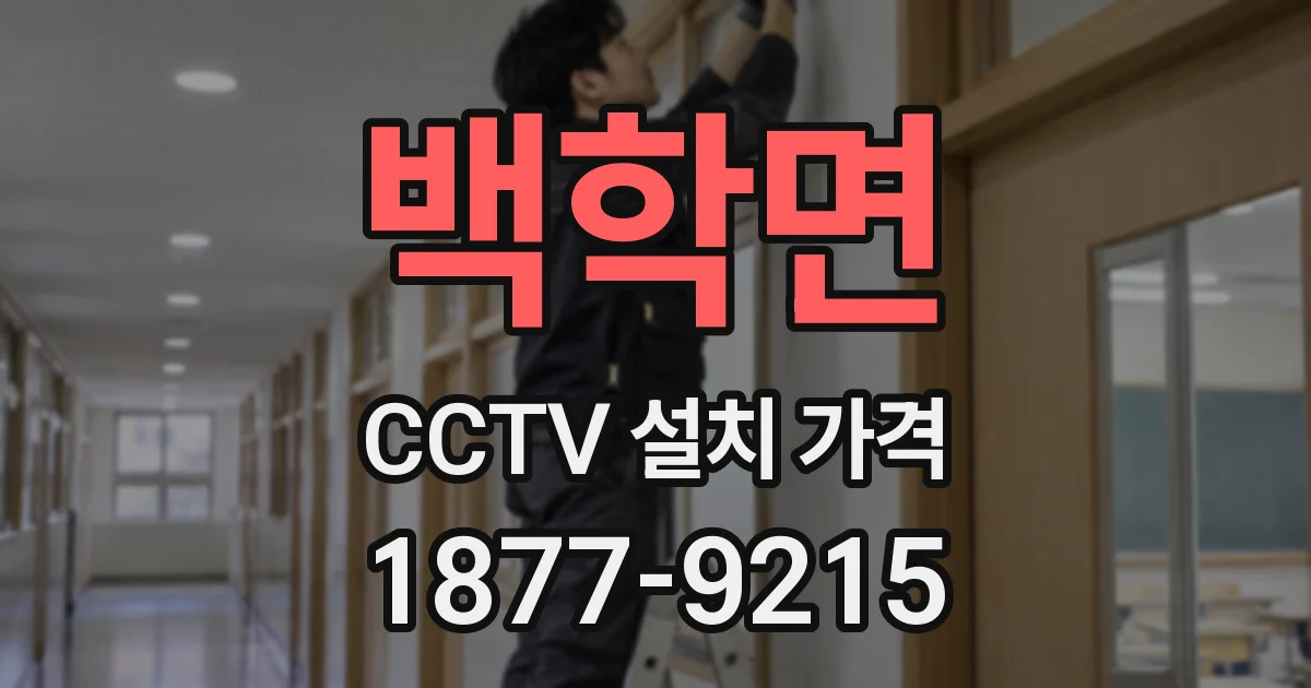 백학면 CCTV 설치 가격