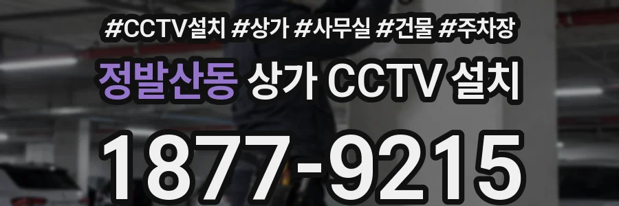 정발산동 상가 CCTV 설치