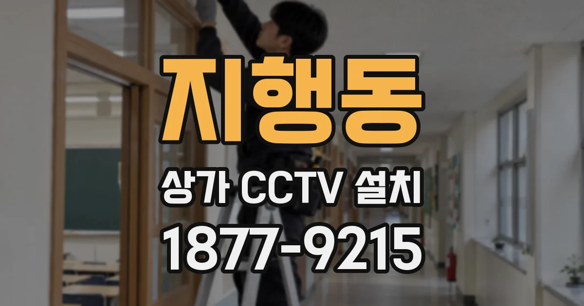 지행동 상가 CCTV 설치