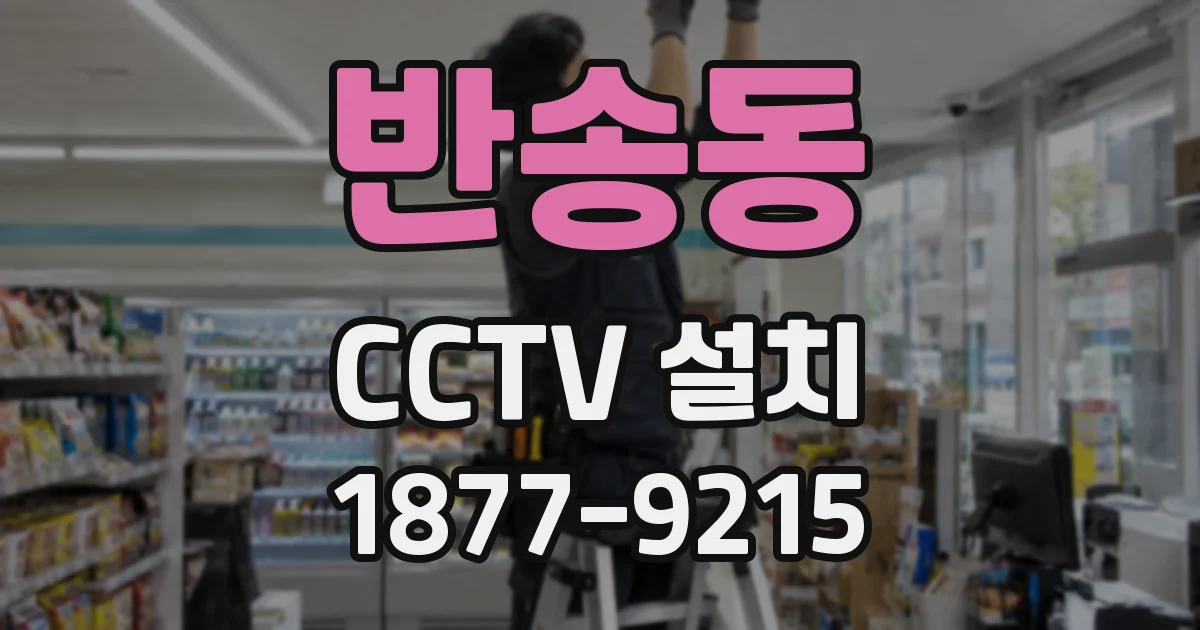 반송동 CCTV 설치