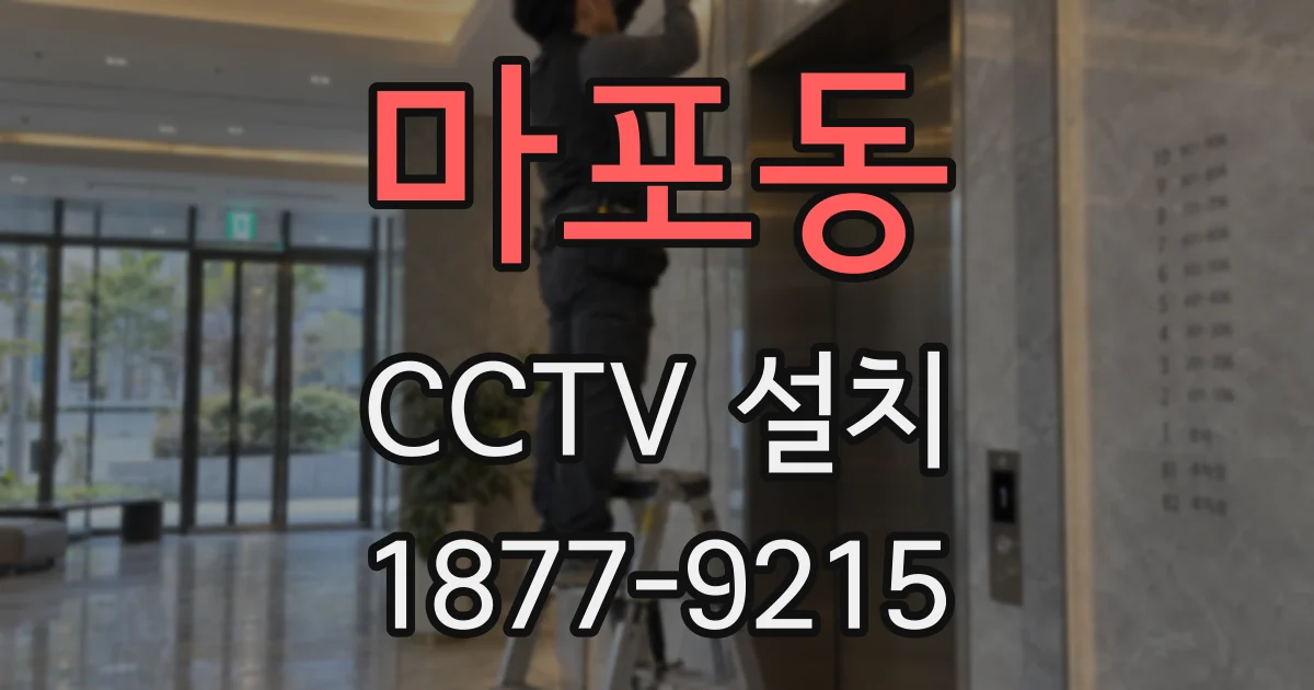 마포동 CCTV 설치