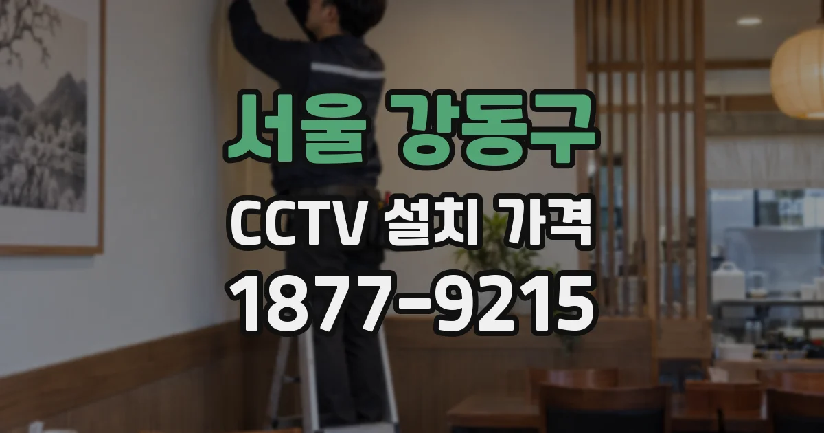 서울 강동구 CCTV 설치 가격