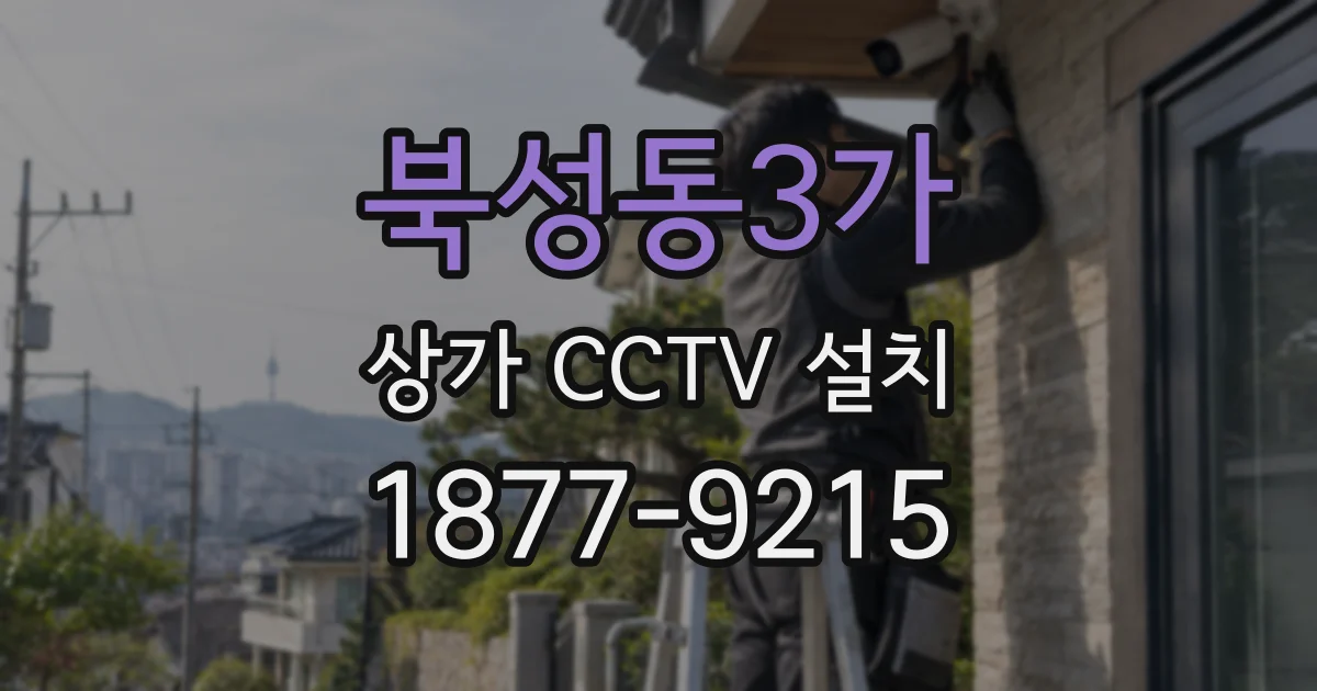 북성동3가 상가 CCTV 설치