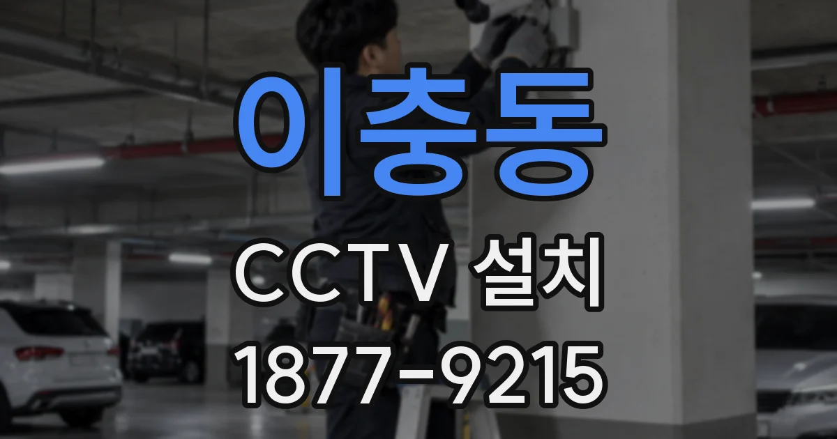 이충동 CCTV 설치