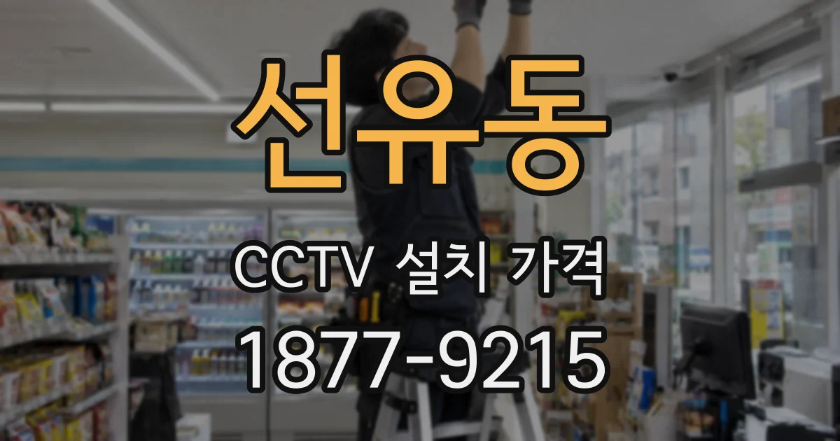 선유동 CCTV 설치 가격