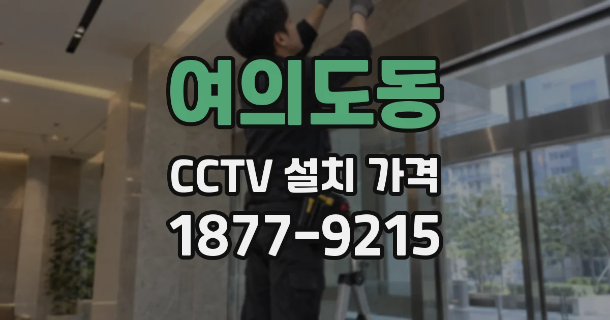 여의도동 CCTV 설치 가격