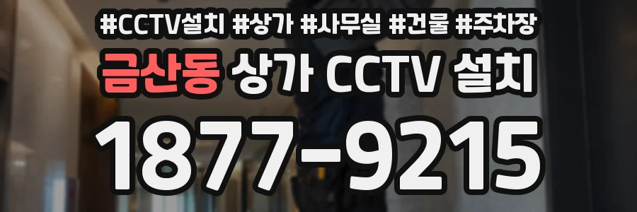 금산동 상가 CCTV 설치