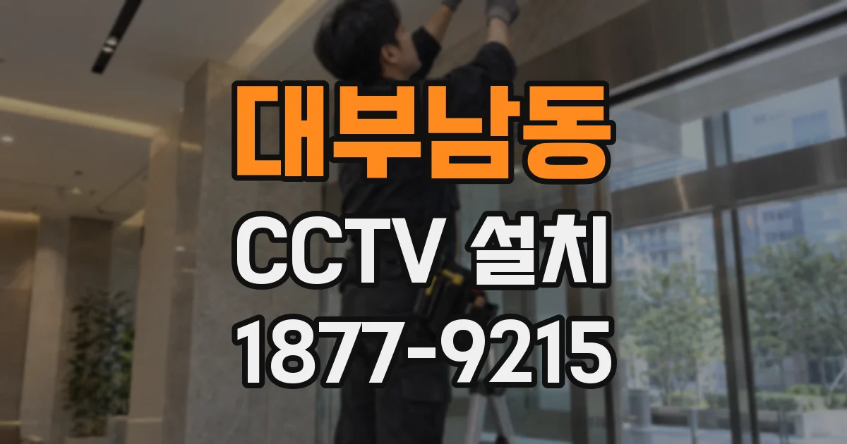 대부남동 CCTV 설치