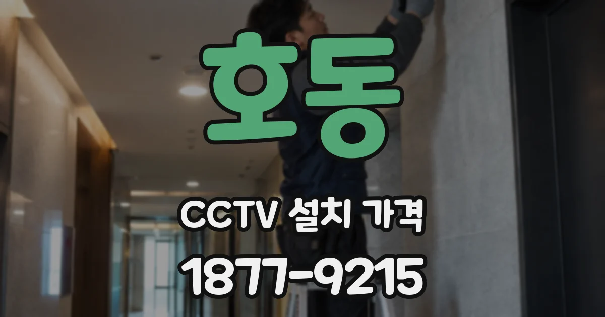 호동 CCTV 설치 가격