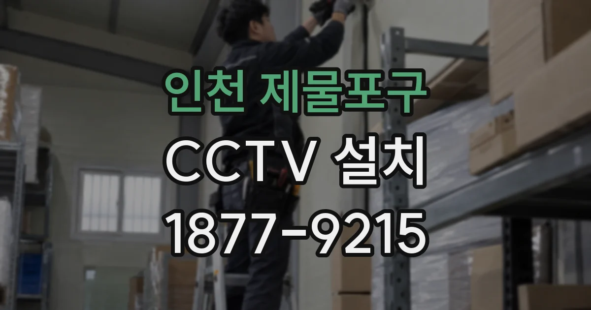 인천 제물포구 CCTV 설치