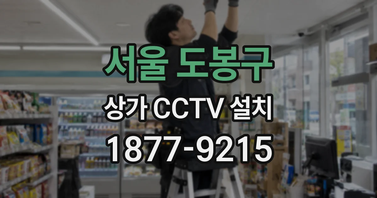 서울 도봉구 상가 CCTV 설치