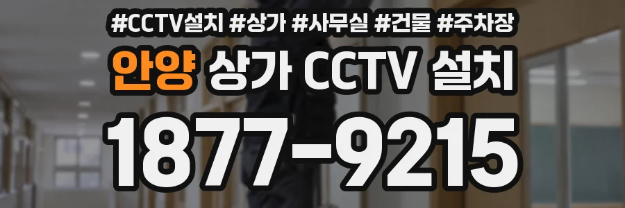 안양 상가 CCTV 설치