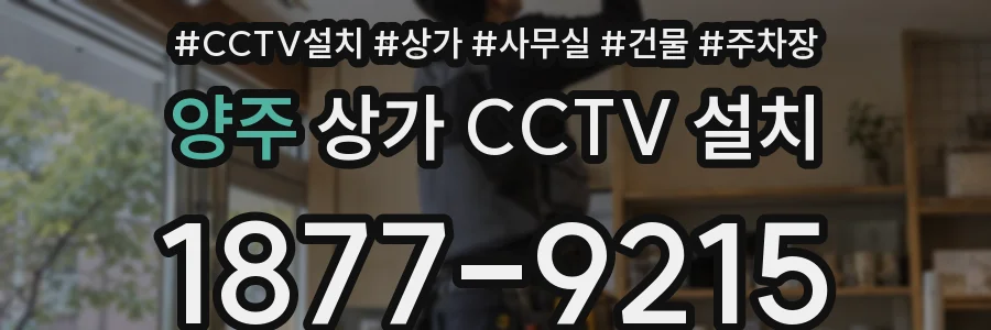 양주 상가 CCTV 설치