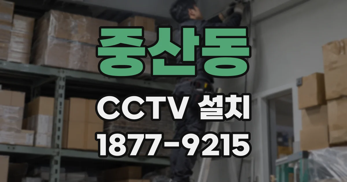중산동 CCTV 설치