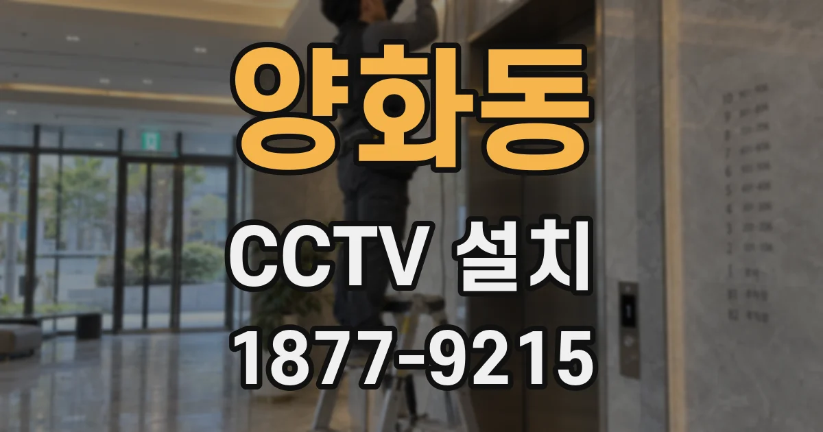 양화동 CCTV 설치