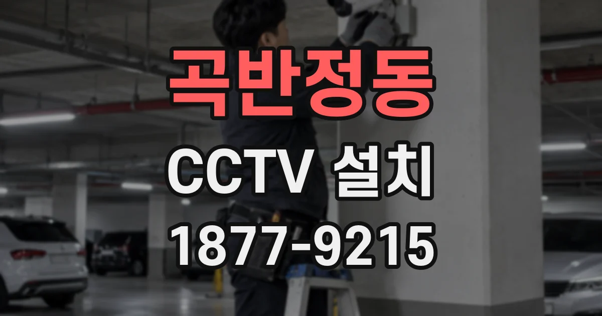 곡반정동 CCTV 설치