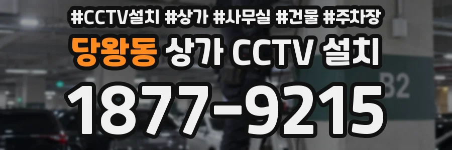 당왕동 상가 CCTV 설치