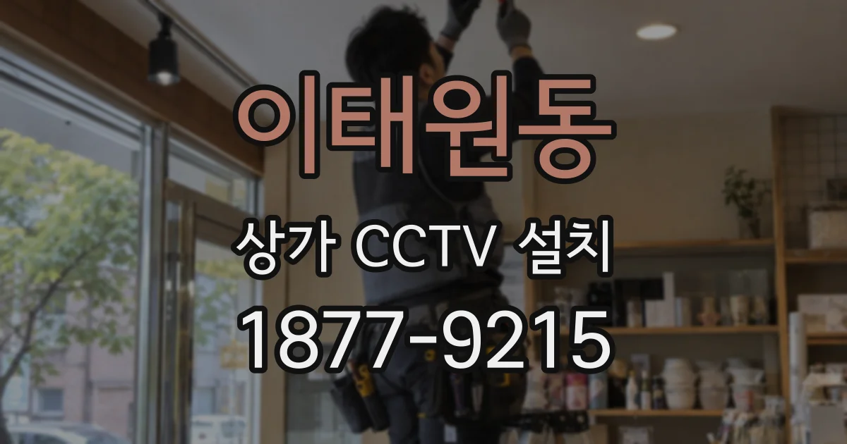 이태원동 상가 CCTV 설치