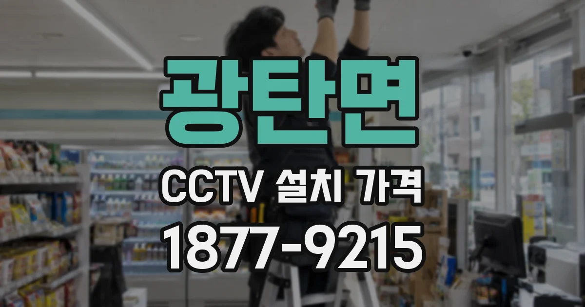 광탄면 CCTV 설치 가격