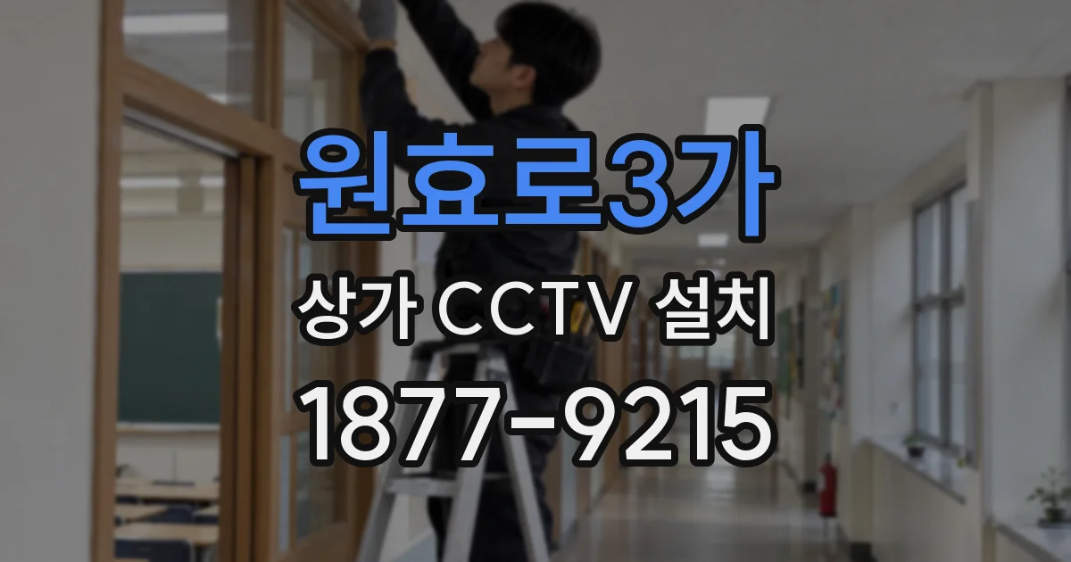 원효로3가 상가 CCTV 설치