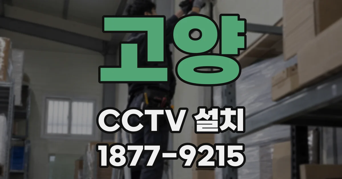 고양 CCTV 설치