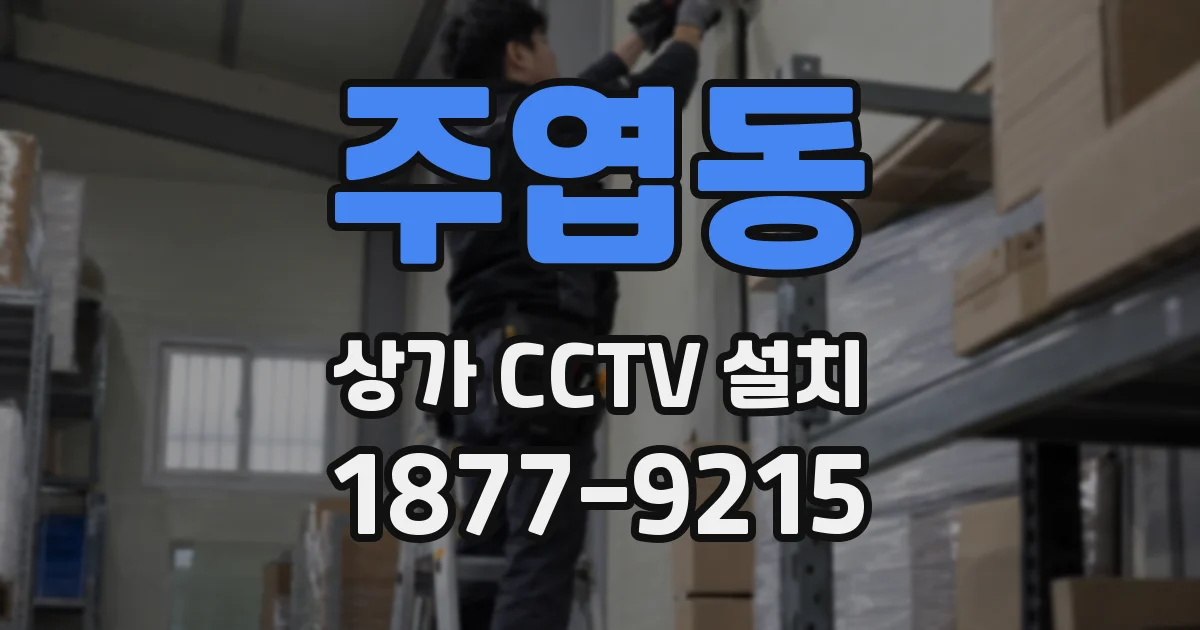 주엽동 상가 CCTV 설치