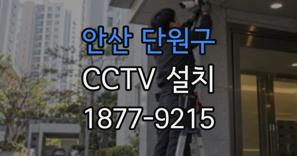 안산 단원구 CCTV 설치