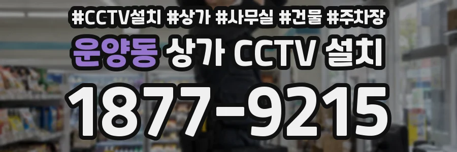 운양동 상가 CCTV 설치