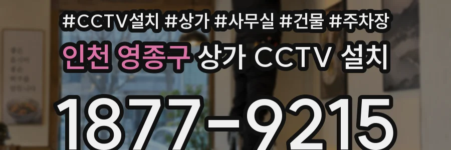 인천 영종구 상가 CCTV 설치